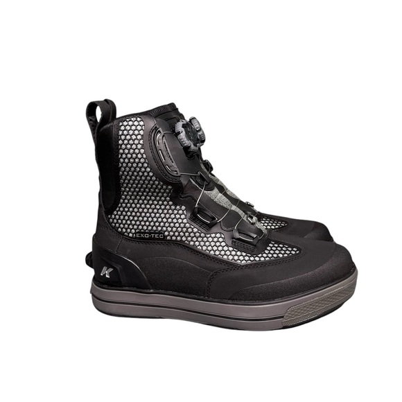 Korkers Chrome Lite Fly Fishing Low Profile Hydrophobic Adjustable Boots Gray - Picture 4 of 10